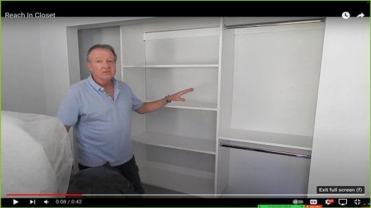 A custom Reach-in Standard closet installation video by Gulfshore Closets, the best custom closet design company in Naples, FL